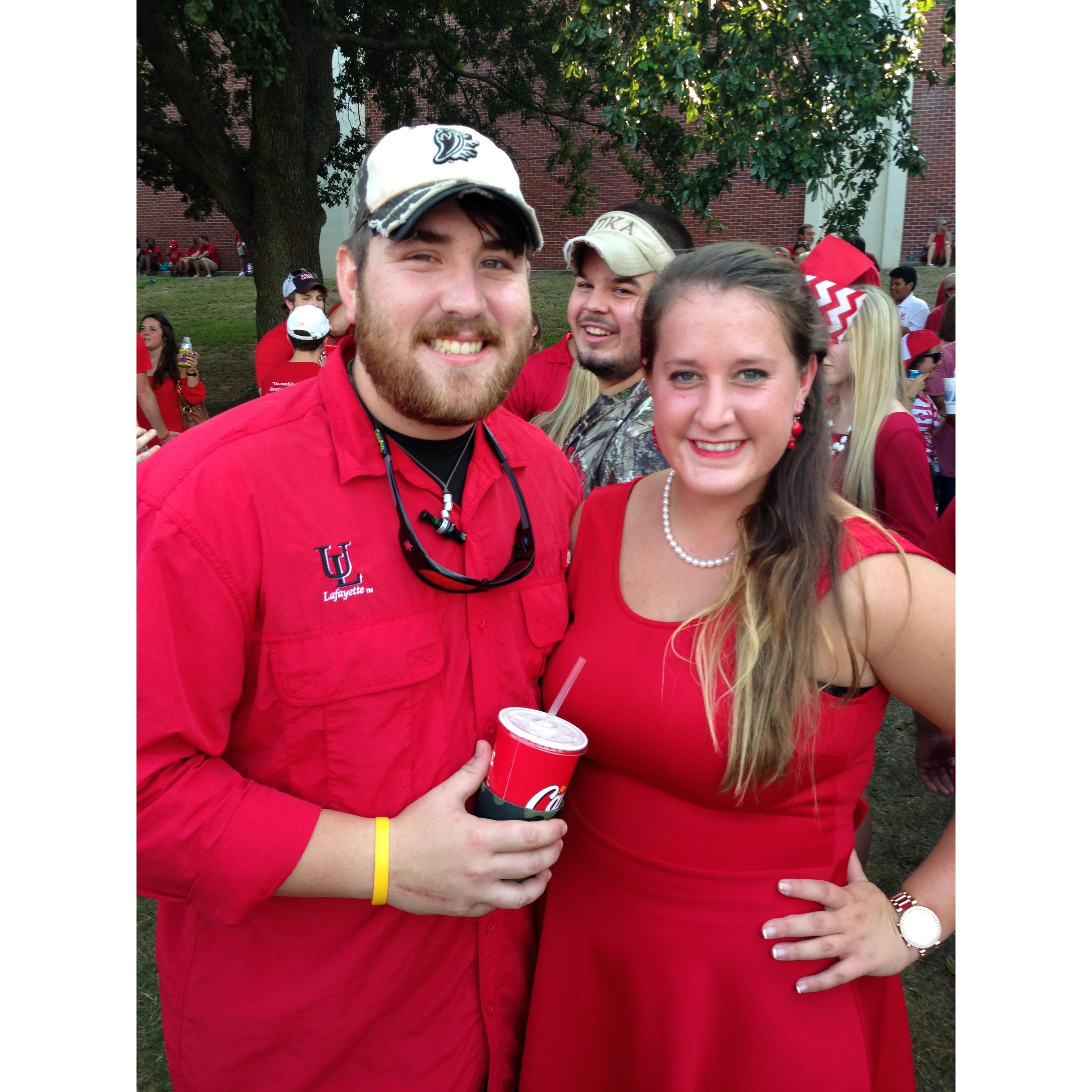 Another photo from our youth! GEAUX CAJUNS.