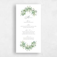 Green Wedding Menu - Blosser