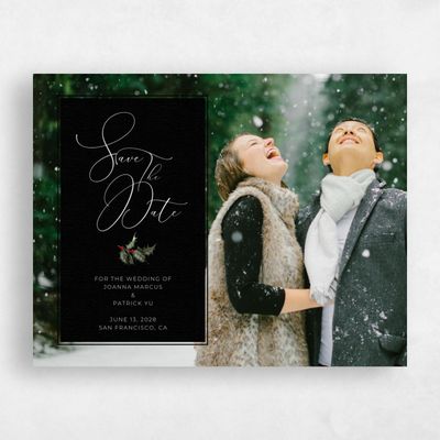 Black Wedding Save the Date - Belvoir Portrait