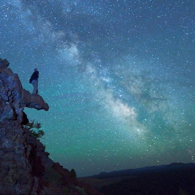 Stargazing at Fort Rock in Bend as a married couple