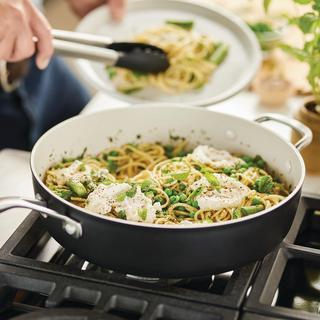 Hard Anodized Ceramic Nonstick Saute Pan with Lid