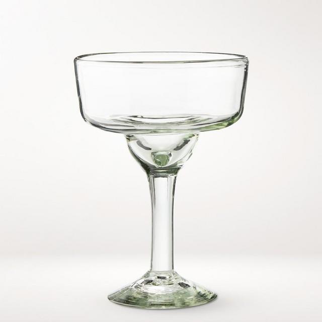 Recycled Glass Margarita Glasses, Set of 4, Clear