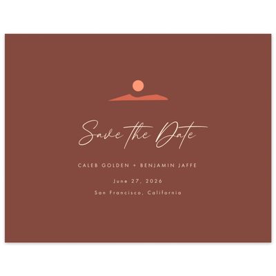 Brown Wedding Digital Save the Date - Paloverde Landscape
