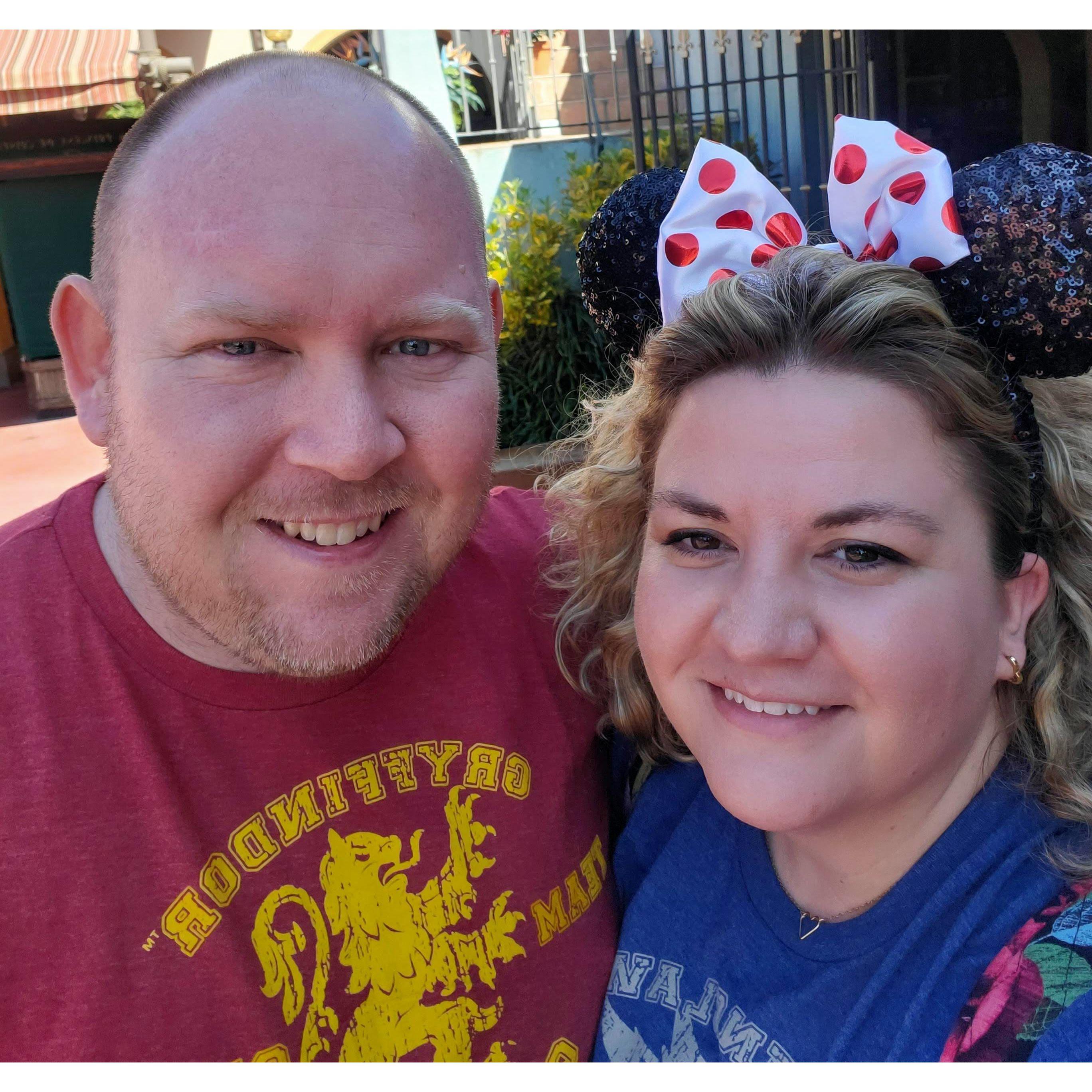Disney and Universal Trip - Mike is a Gryffidor and Natalie is a Ravenclaw - for those of you wondering.