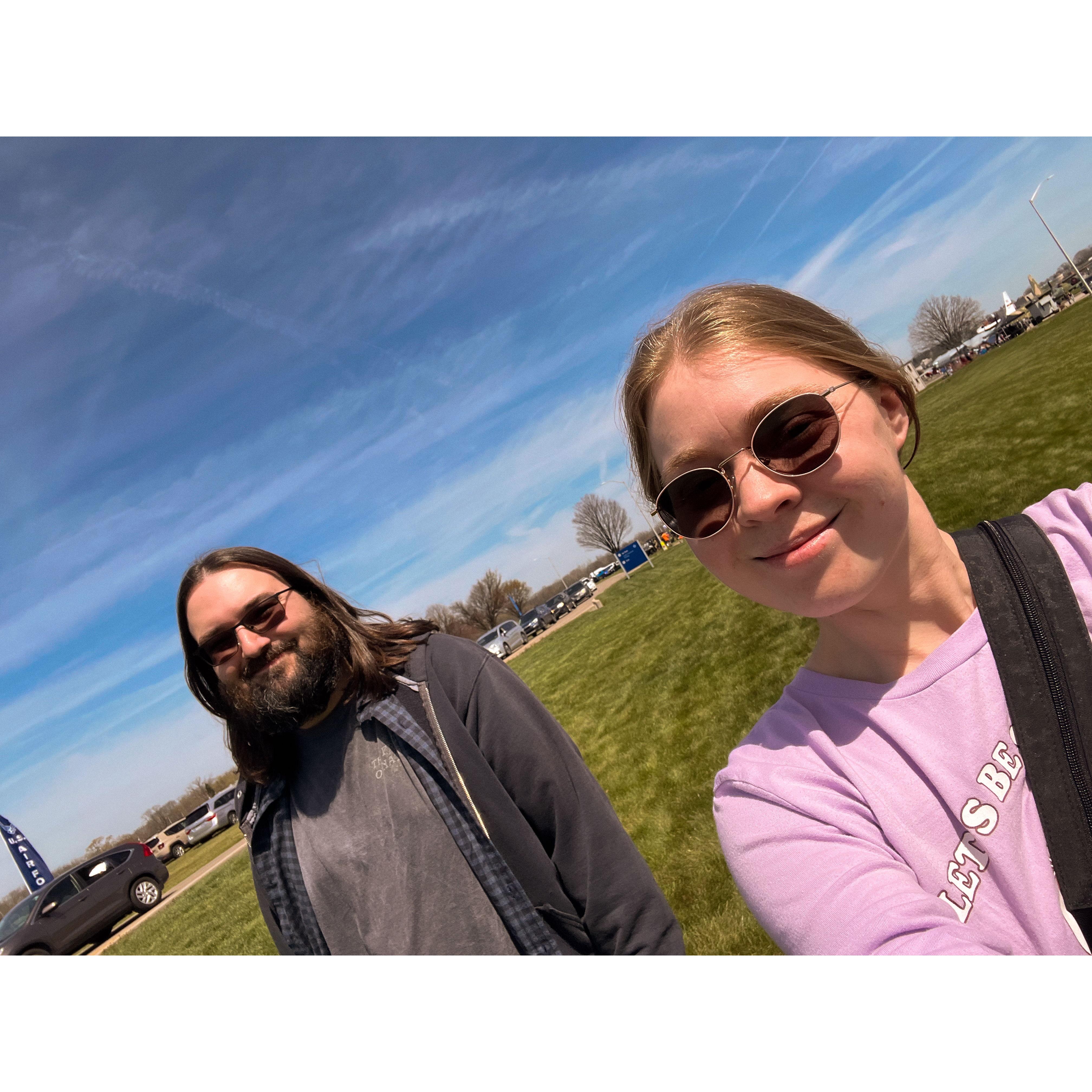Outside the Airforce Museum in Ohio