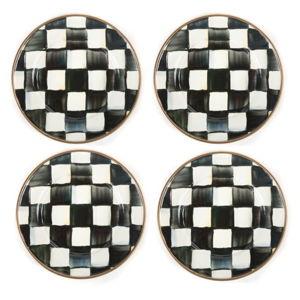 Courtly Check Appetizer Plates, Set of 4