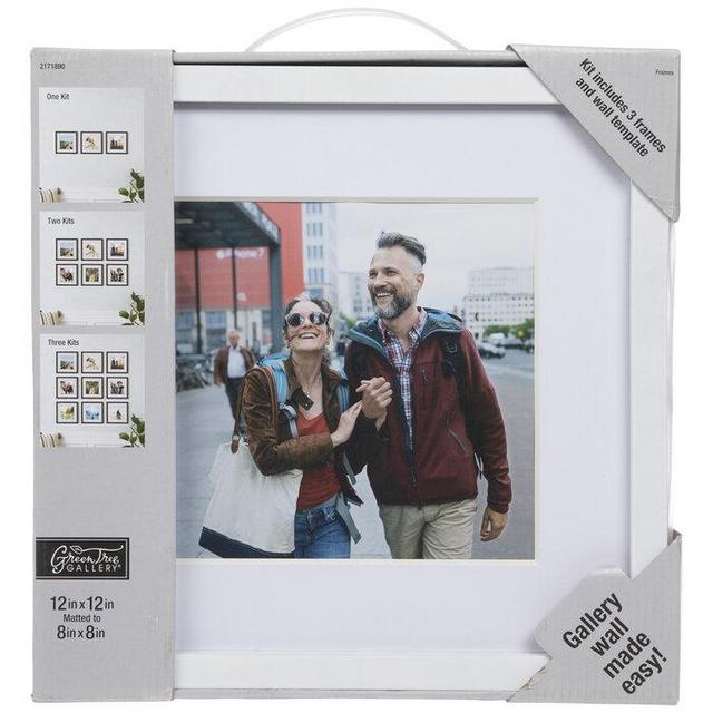 White Wood Wall Frames Set - 12" x 12"