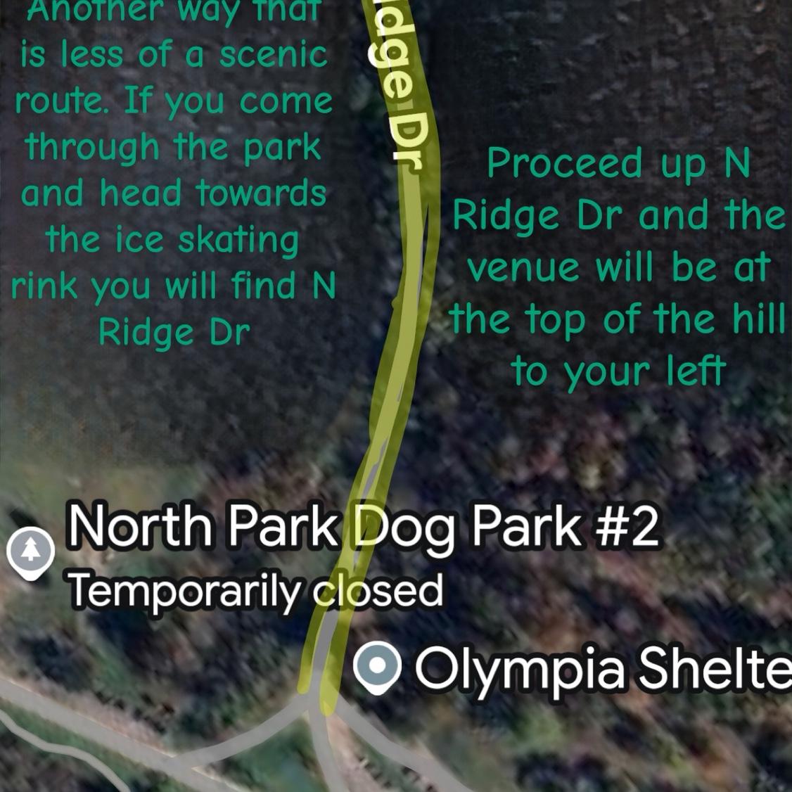 Direction help from other end of park or from ice skating rink