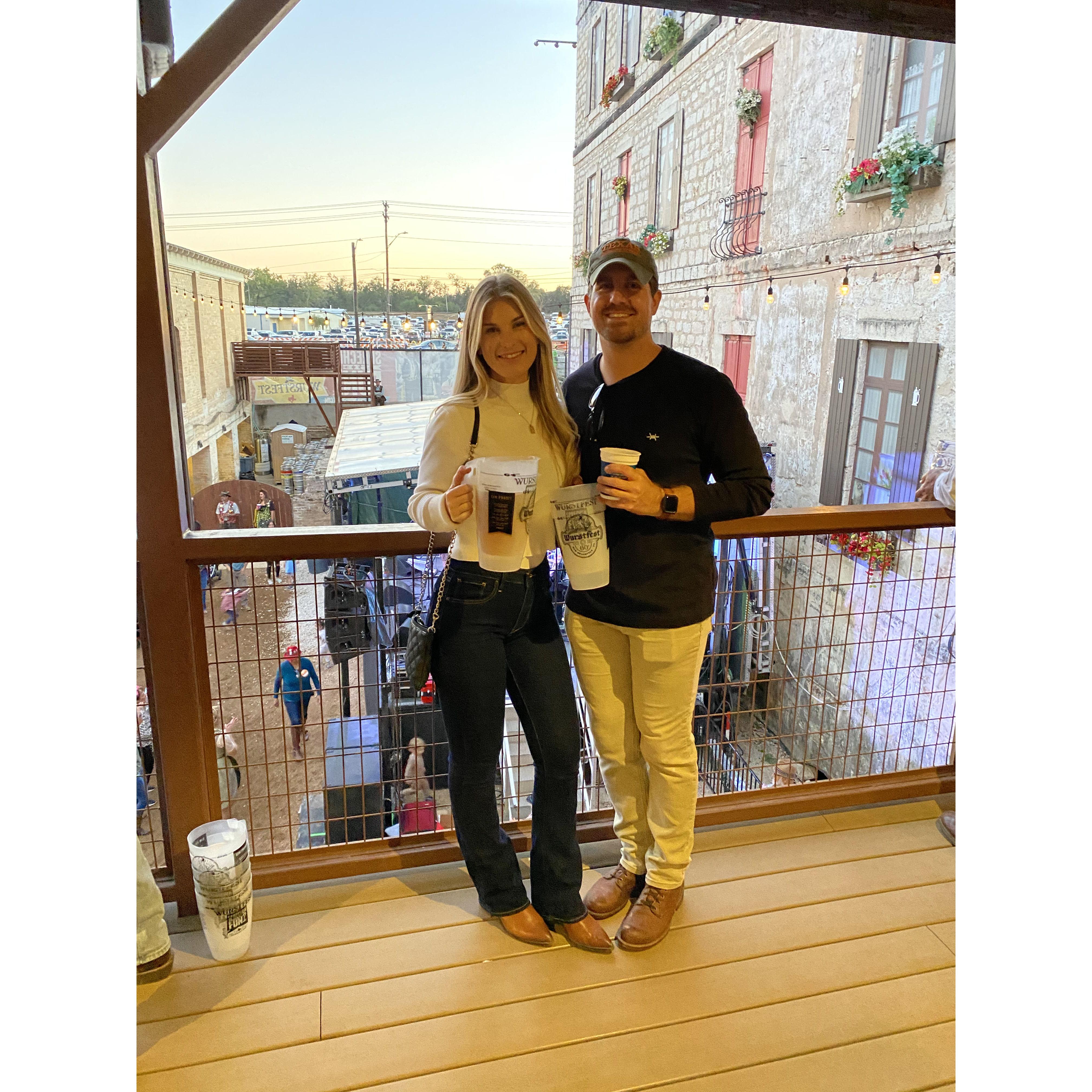 Two years later at the place it all started, Wurstfest!
