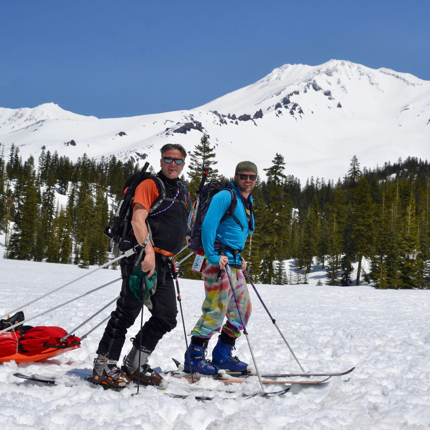 Page and Sheri on Mt. Shasta.