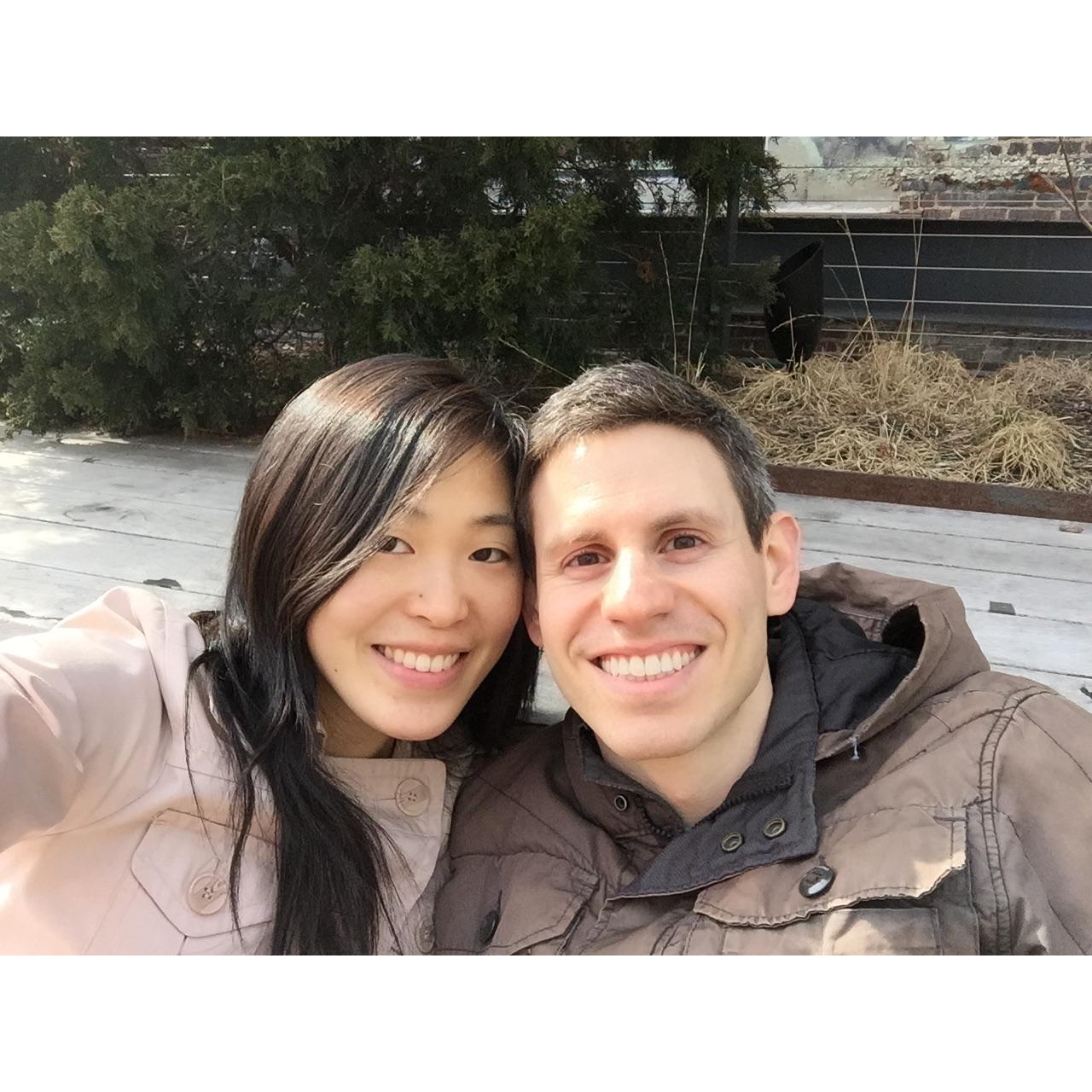 Realizing we have a great life while strolling on the Highline midweek. March, 2015