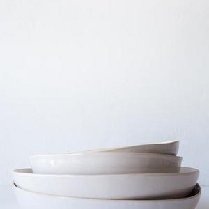 wonki ware white pie dish