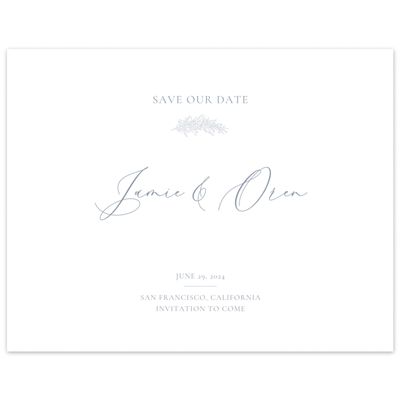 Periwinkle Gray, Grey Wedding Digital Save the Date - Mathias Landscape