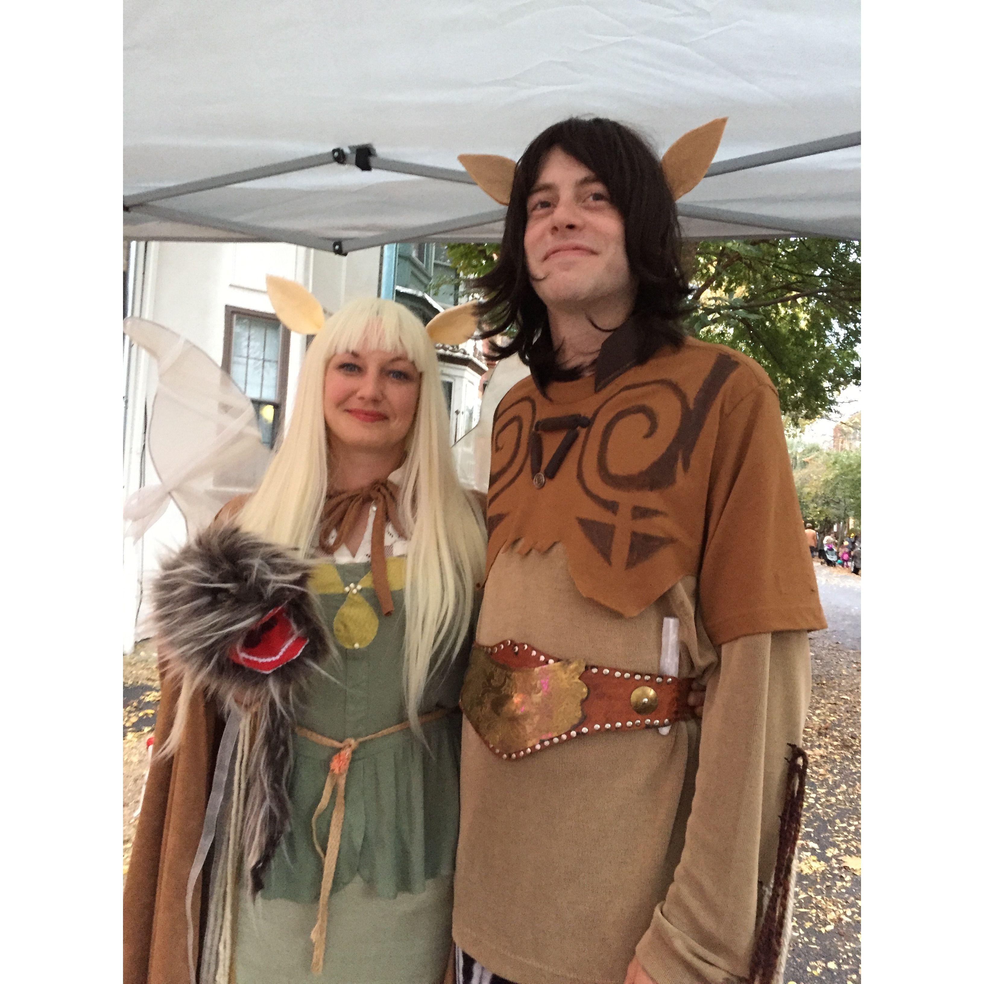Jen & Kira (and Fizzgig) Dark Crystal - Halloween '19