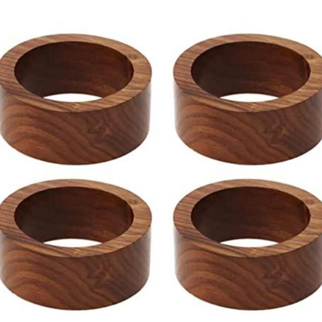 Handmade Wood Napkin Ring Set With 8 Napkin Rings (set of 8, Wood)