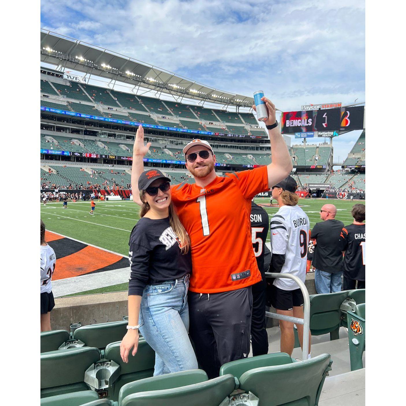 Who Dey! Aaron and I love going to Cincinnati to cheer on the Bengals!
