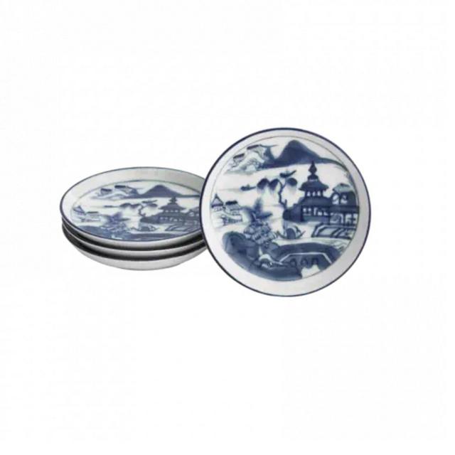 BLUE CANTON COASTERS SET OF 4