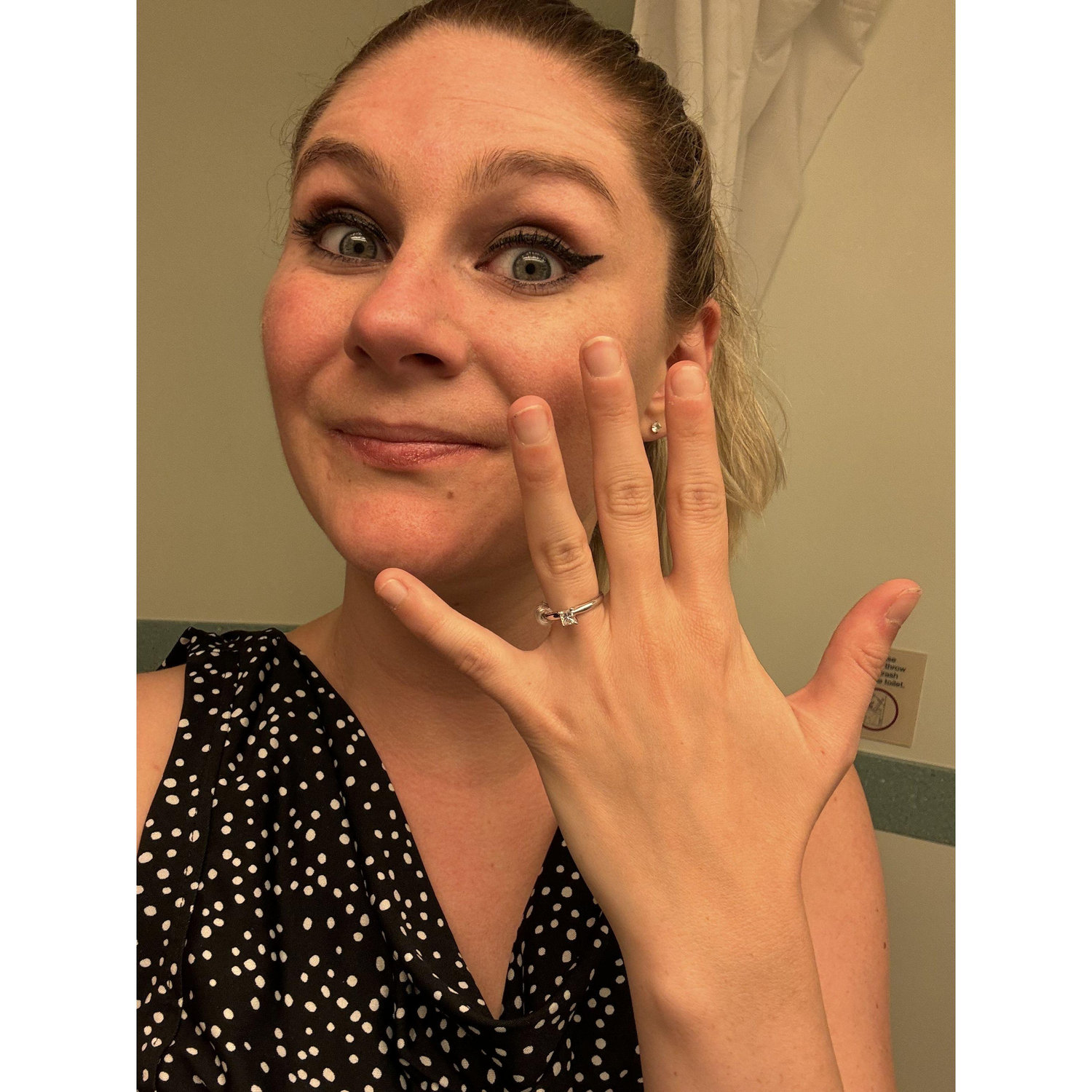 First picture of the ring after the proposal October 29, 2024