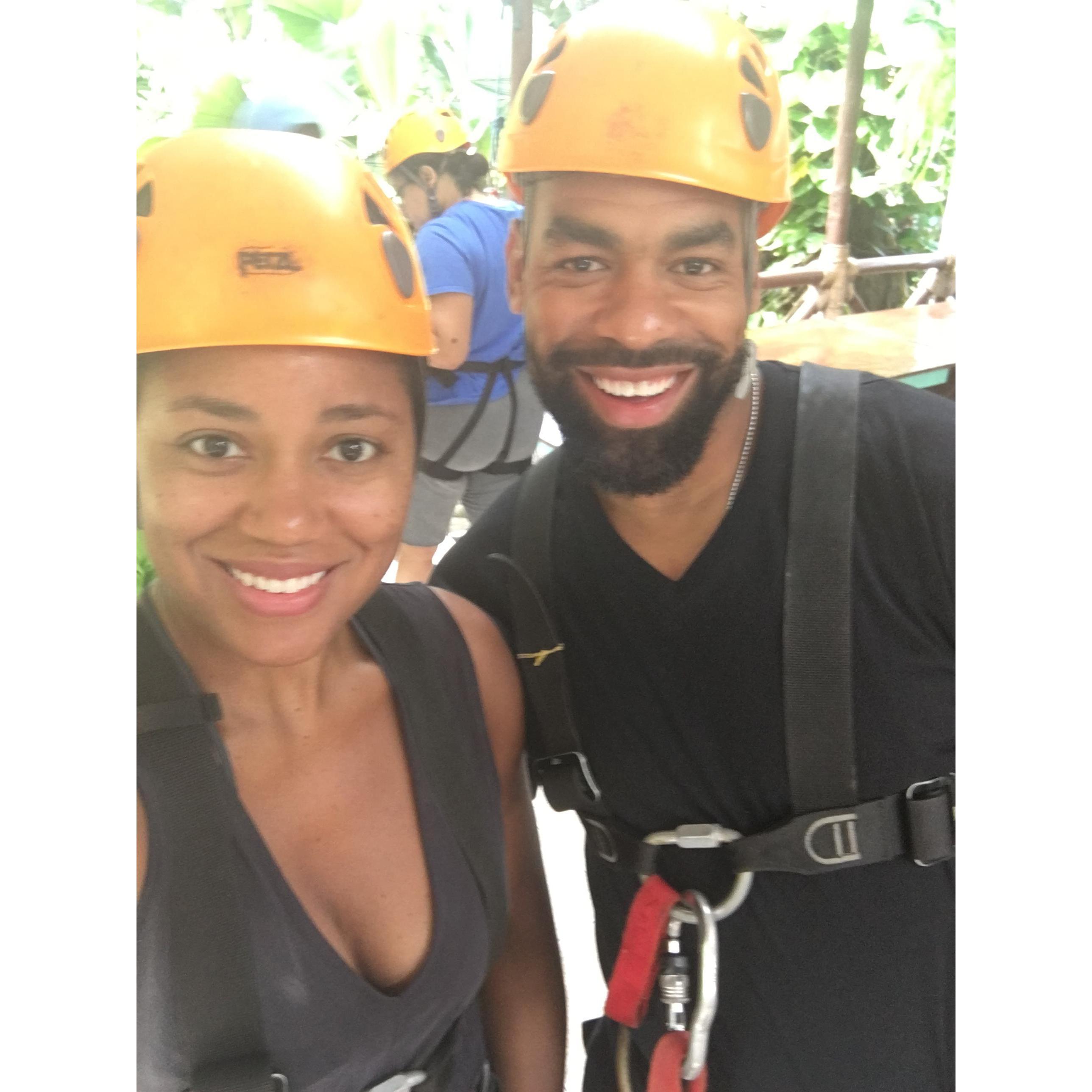 Kyle's first zipline experience was in DR and and let's just say it was quite an event :)