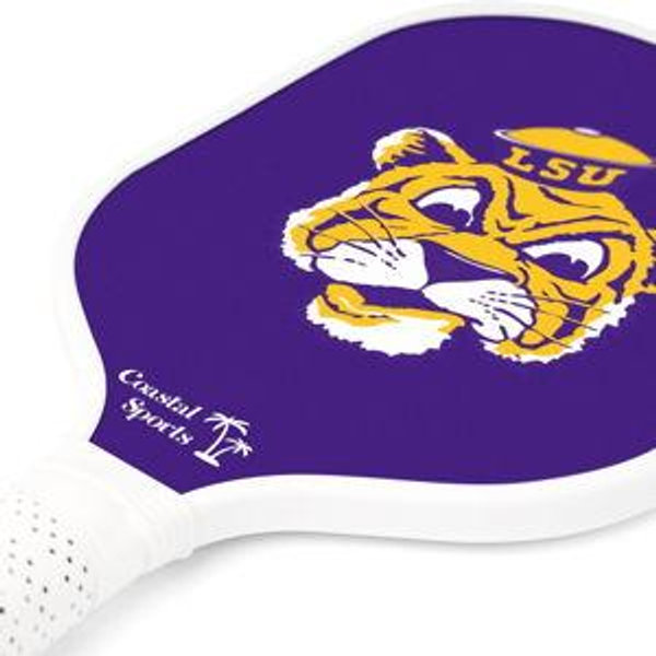 Pickleball Paddle | Graphite Face & Honeycomb Polymer Core | LSU Themed