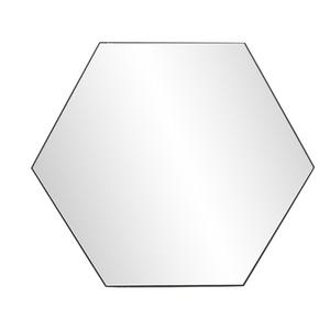 Wood Hexagon Wall Mirror