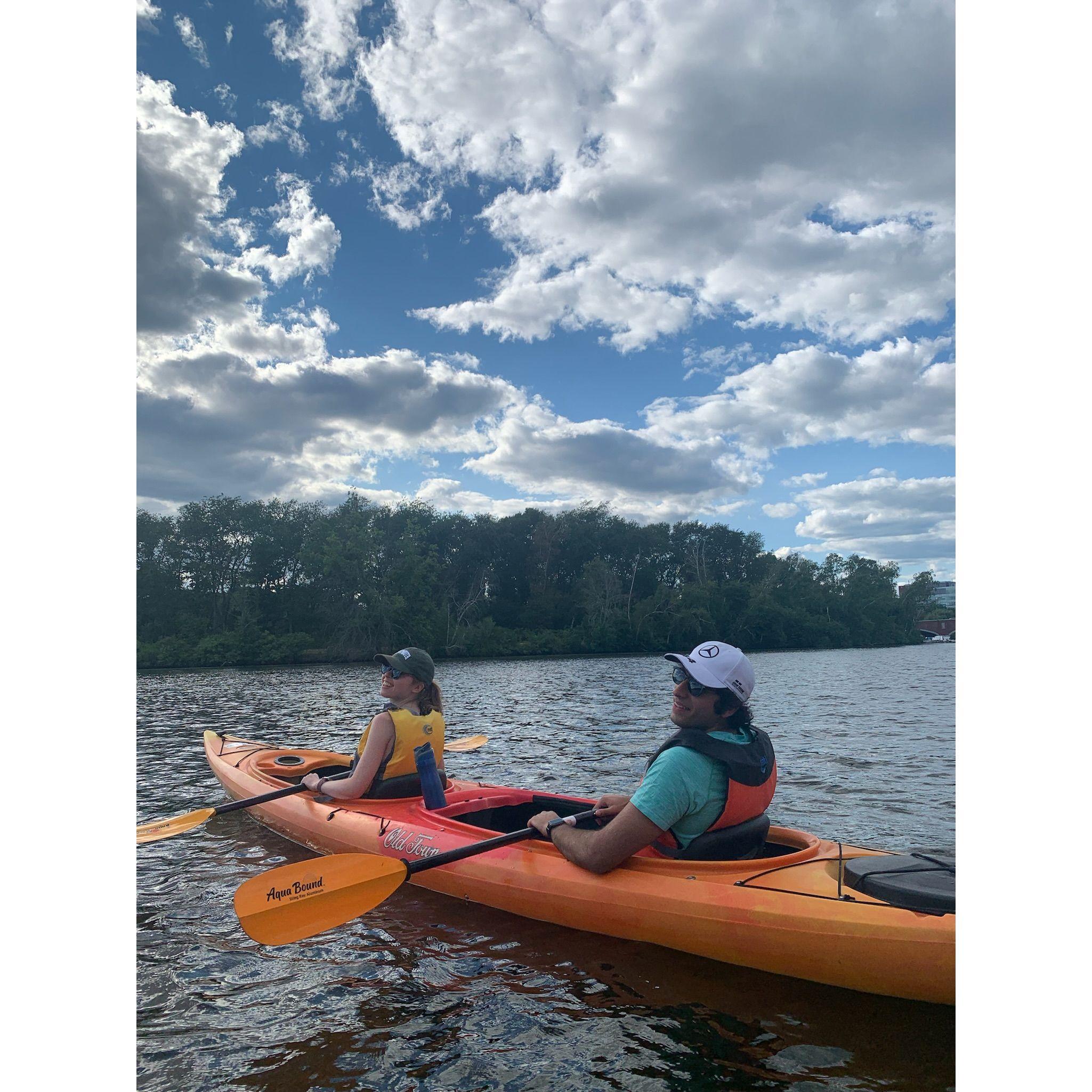 Kayaking on Charles - Summer '22 (P.C. Azima)