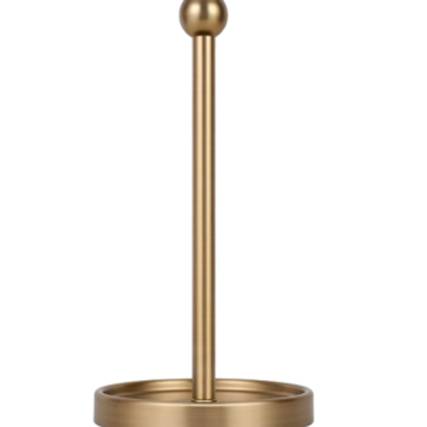 Ivilon Countertop Paper Towel Holder - Modern Sleek Ball Minimalist Design - Color Warm Gold