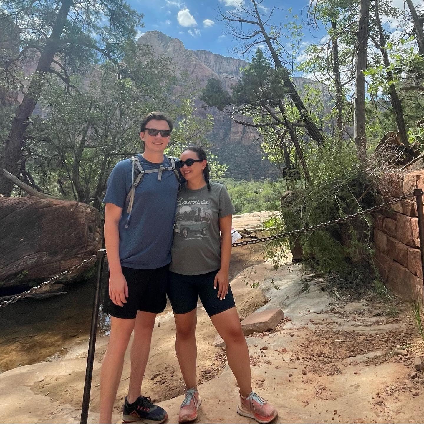 Taken at Zion National Park for our three-year anniversary and first trip together as an engaged couple.