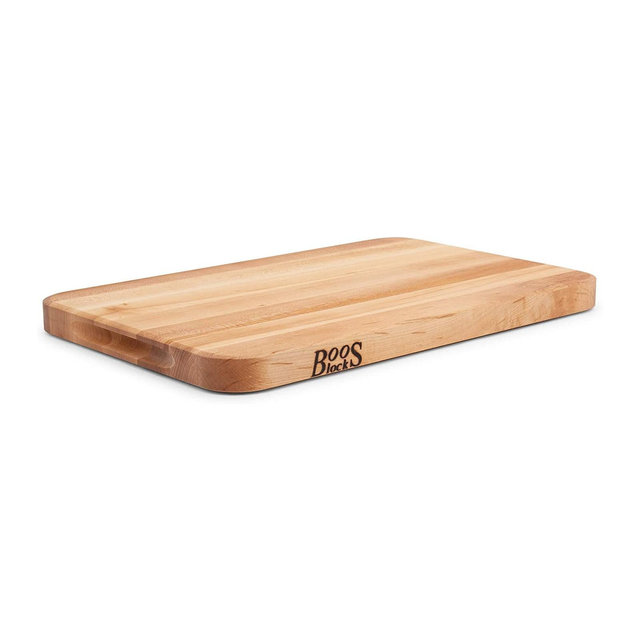 John Boos MPL1812125G Chop-N-Slice Select Maple Wood Edge Grain Reversible Kitchen Butcher Block Cutting Board, 18 x 12 x 1.25 Inches