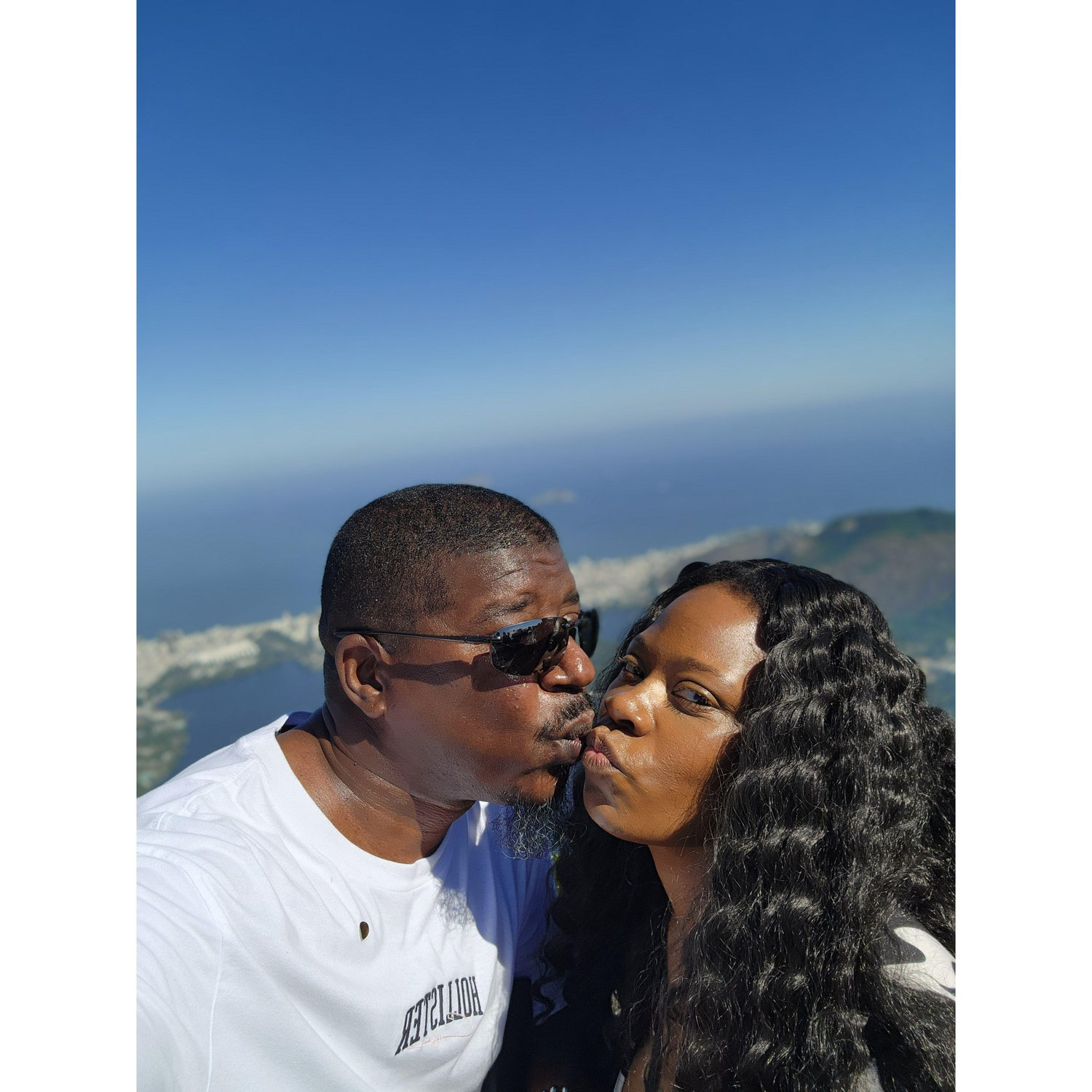 Sharing a kiss in Rio de Janeiro!
