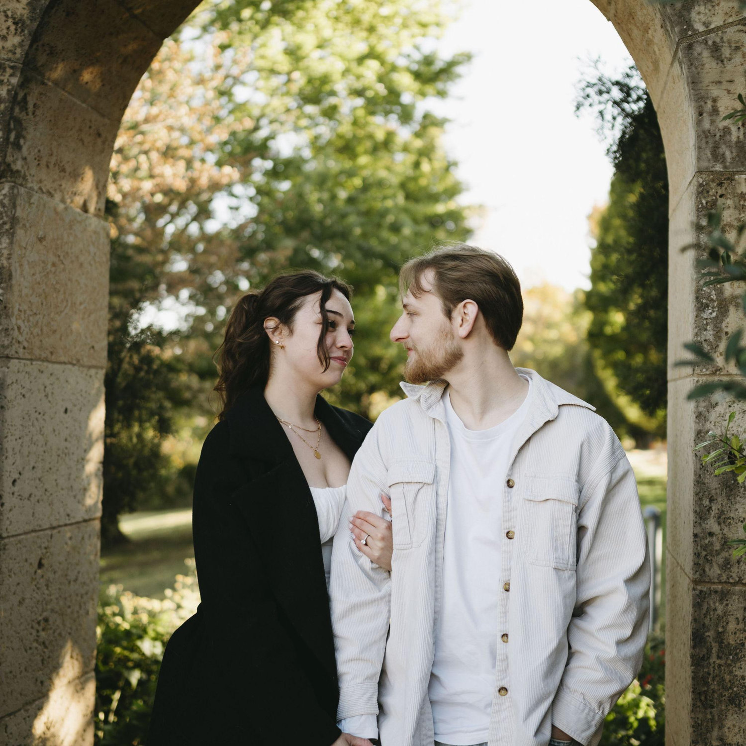 Engagement photos at the Philbrook November 2025