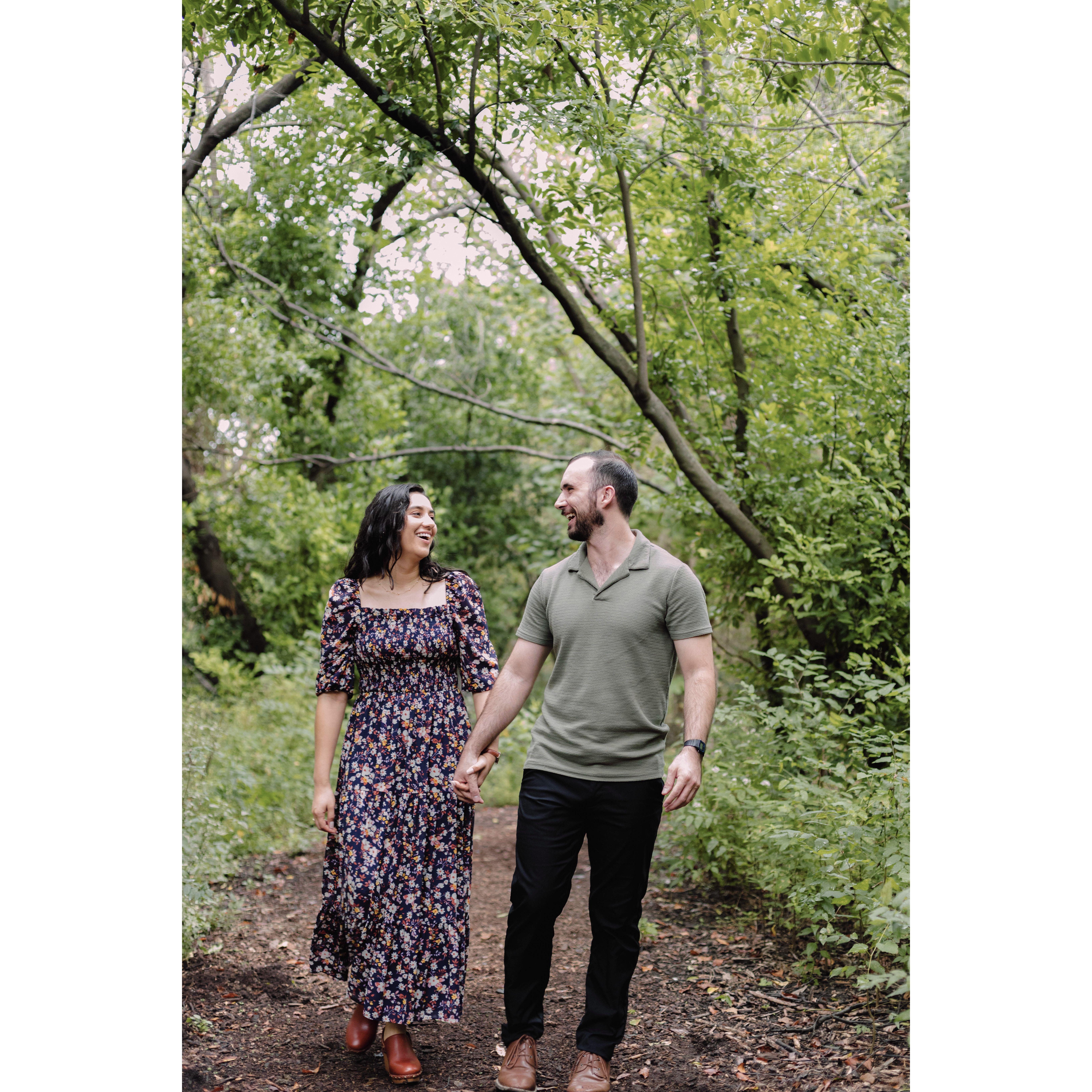 Our engagement photos which we took at the Houston Arboretum.. where David proposed!