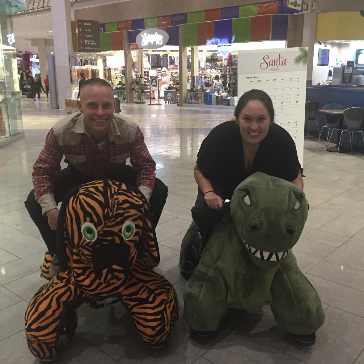 Two siblings terrorizing a ABQ mall