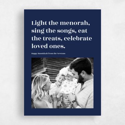 Navy, Blue Holiday Card - Memories
