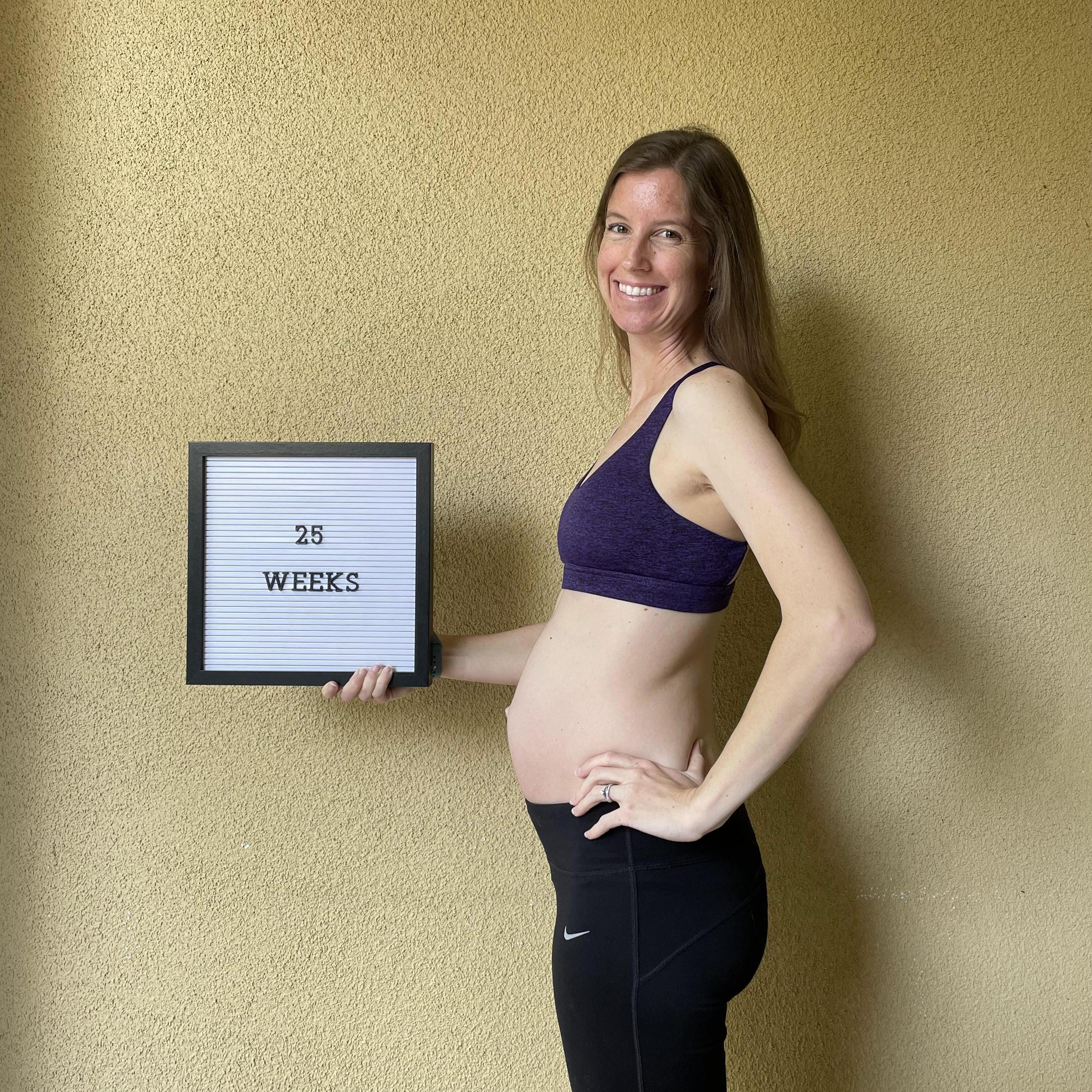 25 Weeks: The little guy is the size of an eggplant!