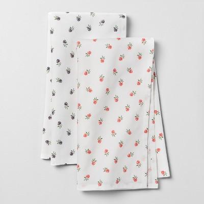 2pk Berries Kitchen Towel Purple/Red - Opalhouse™