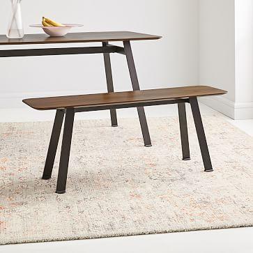 Rye Dining Bench - Dark Walnut