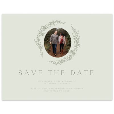 Khaki Green Wedding Digital Save the Date - Rhys Photo