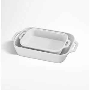 Staub White Rectangular Baking Dishes, Set of 2