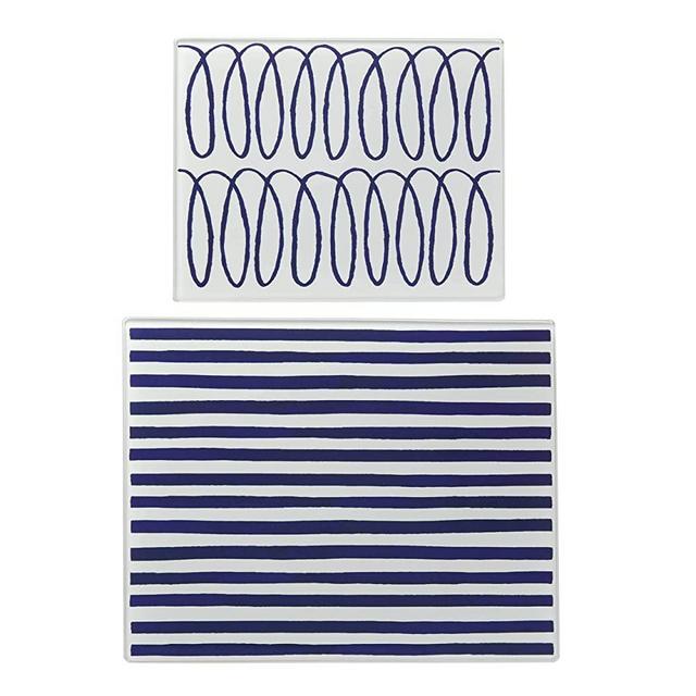 KATE SPADE Charlotte Street Set of 2 Food Prep Boards, 4.75 LB, Blue