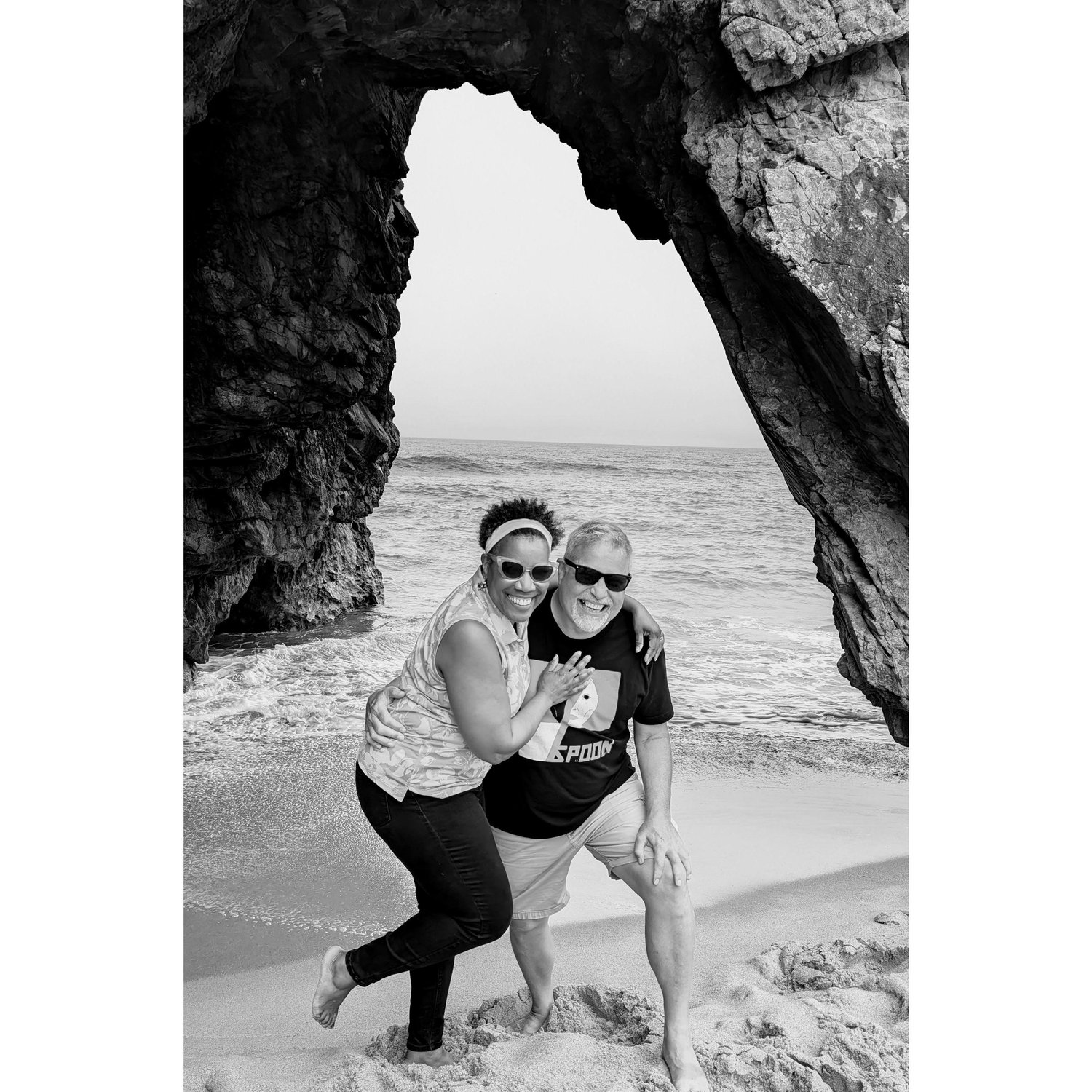 Yes it's love -- and we were bracing for the crashing waves in Portugal!