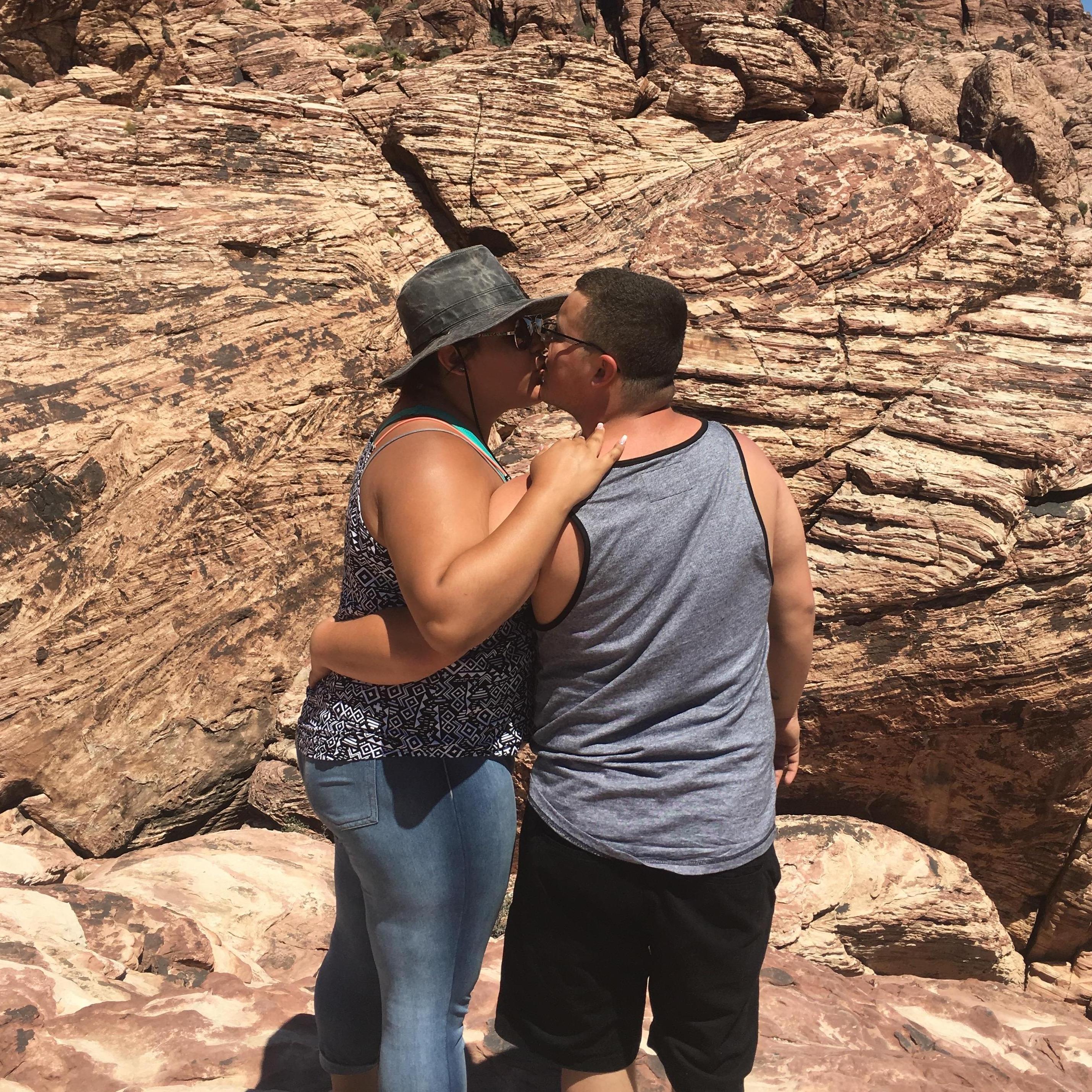 Red Rock Canyon..Where he popped the question!!