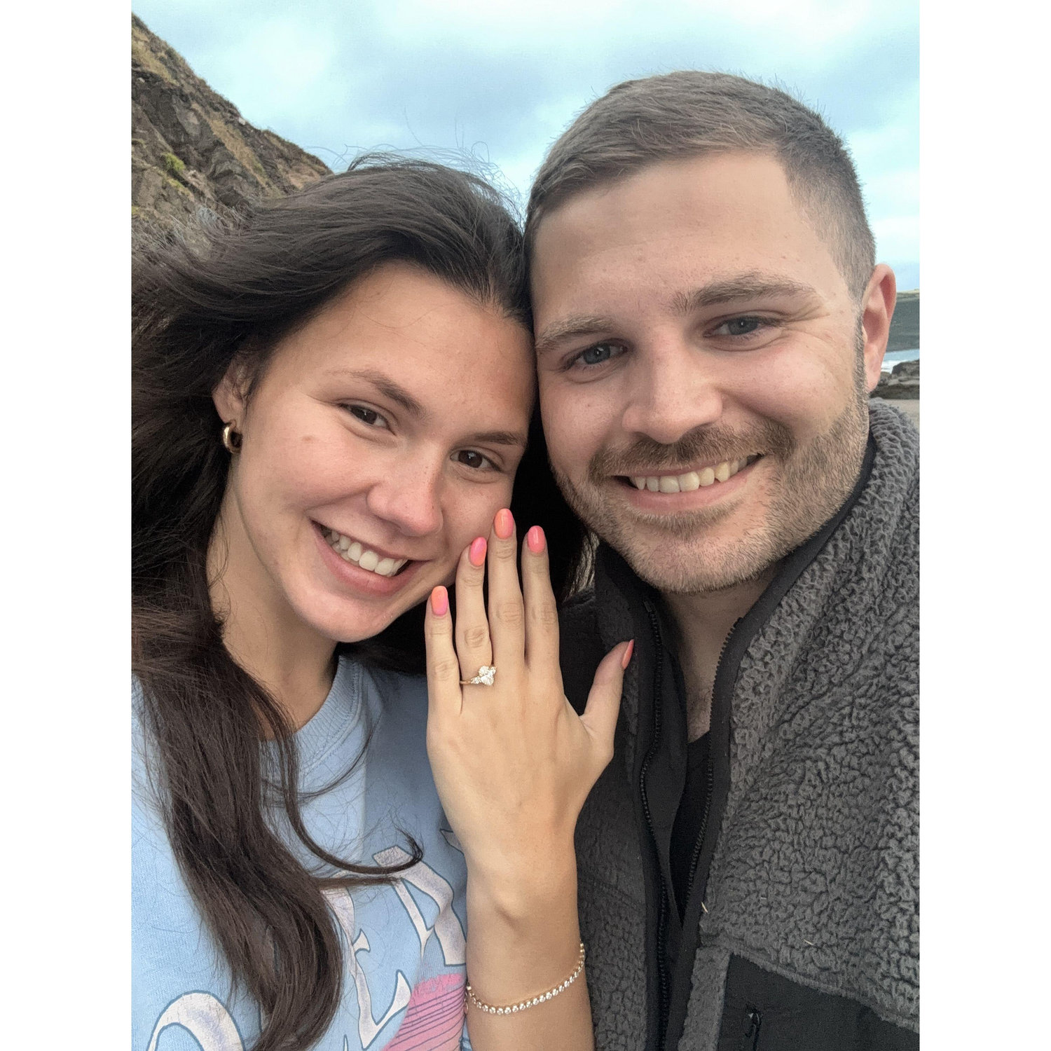 Right after we got engaged in Cornwall.