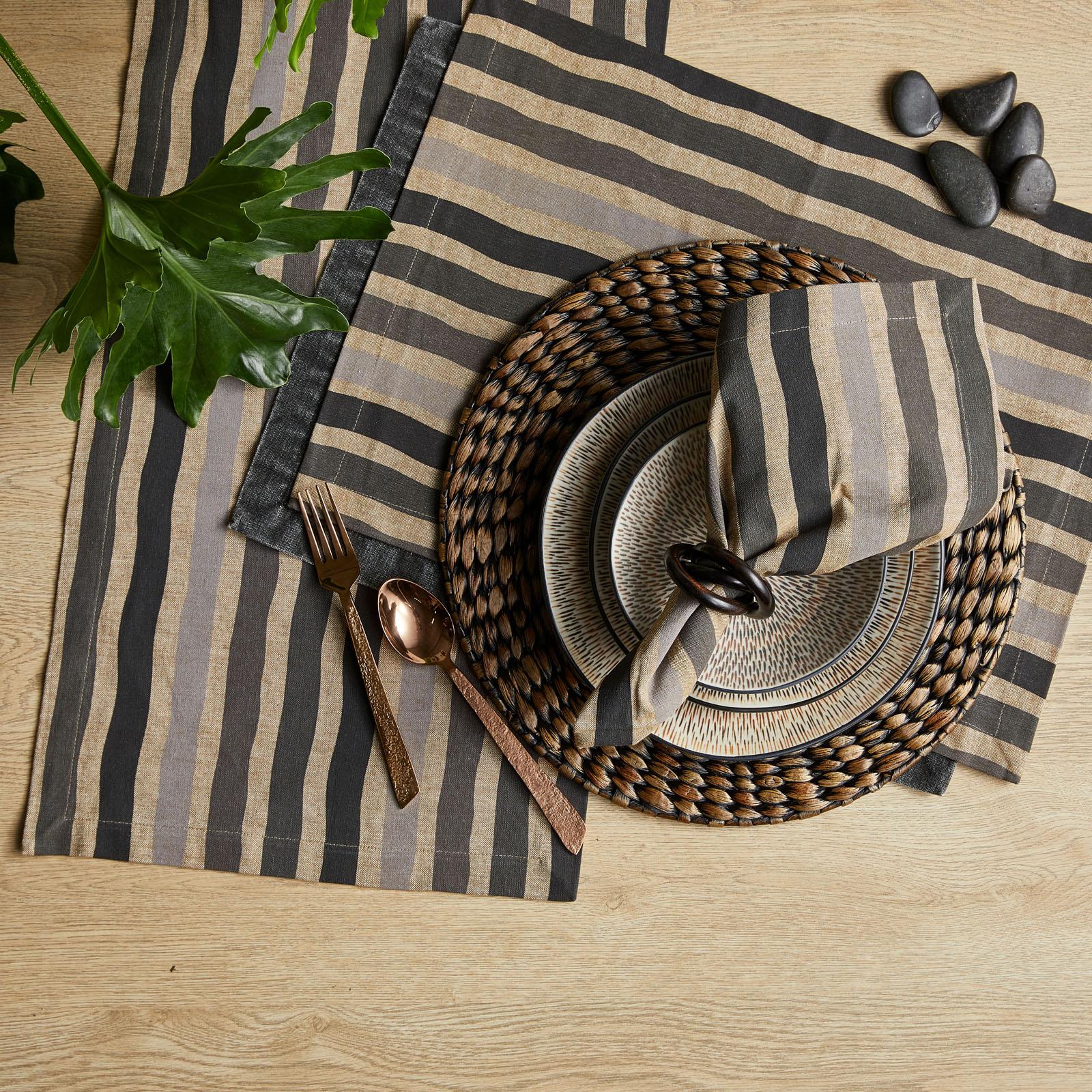 Tableau, Shadow Stripe Placemat, Set of 6 Zola