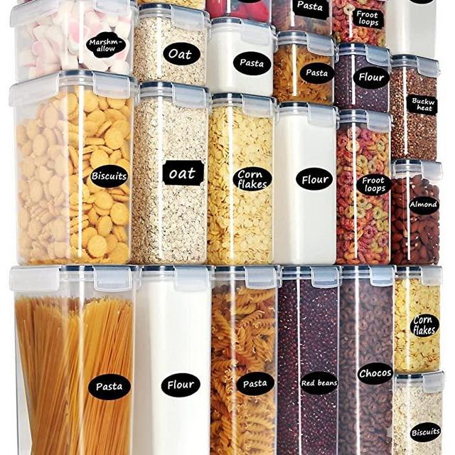 10/11pcs Airtight Food Storage Containers With Lids, Bpa-free Plastic Dry  Food Canisters For Kitchen Pantry Organization And Storage, Dishwasher  Safe, Includes Labels & Marker