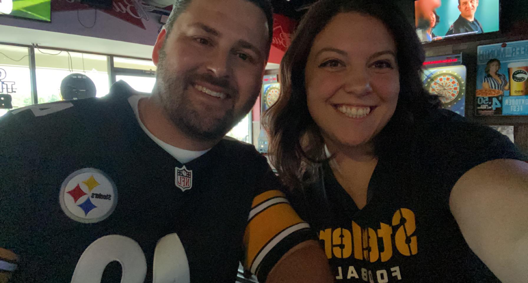 How lucky that Abigail found a born and raised Steelers fan all the way in California!