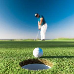 Golfing day of wedding