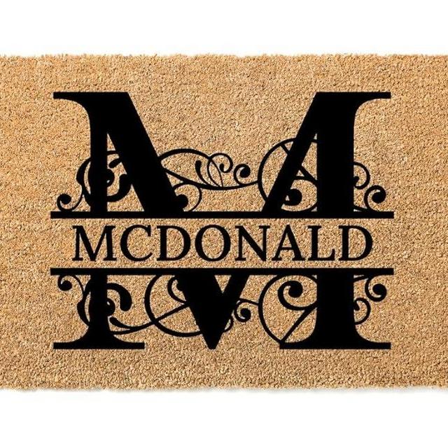 Housewarming Gift | Wedding Gift | Custom Doormat | Personalized Doormat | Premium Quality, Thick 100% Coir Coconut Husk Front & Made in the USA - Doormat