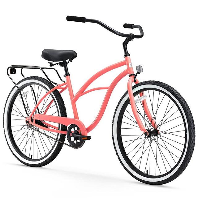 sixthreezero Around the Block Women's Cruiser Bike with Rear Rack (24-Inch, 26-Inch, and eBike)