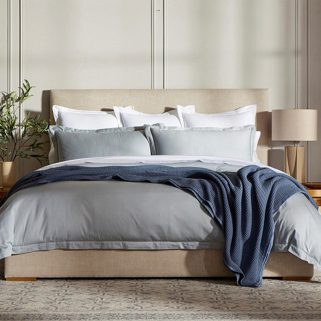 Percale 3-Piece Organic Duvet Set - Color Shore - King